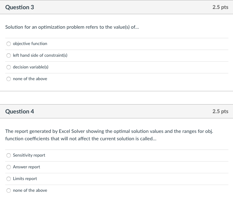 Question 1 2.5 pts Lingo is a specialized