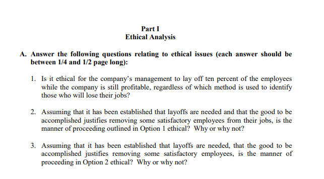 Read the fact pattern for the assignment. Then