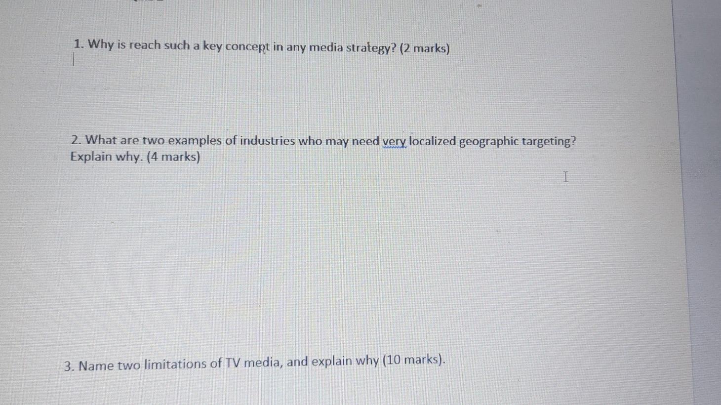 answer all questions according to their marks 1.