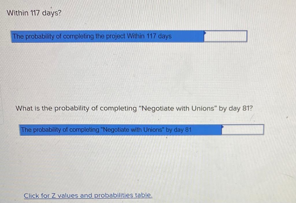 Given the project information below, complete the