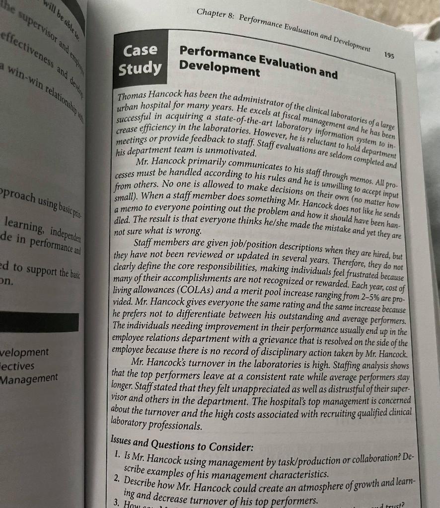 the supervisor and Chapter 8: Performance