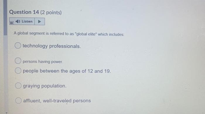 i need this fast please Question 13 (2 points)
