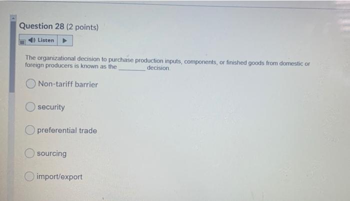 i need this fast please Question 27 (2 points)