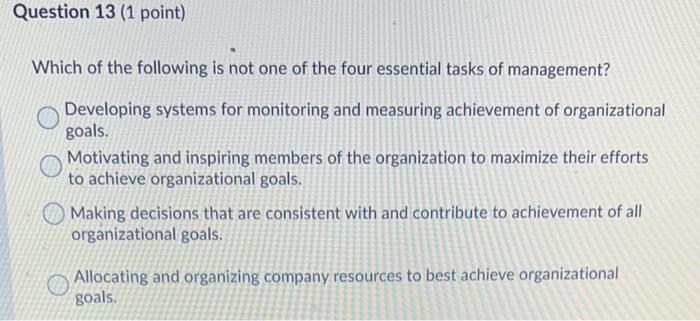 Question 12 (1 point) When conducting a SWOT