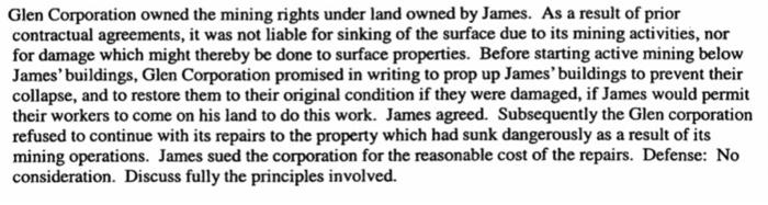 contracts..... Glen Corporation owned the mining