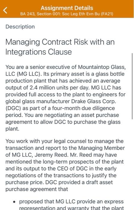 Managing Contract Risk with an Integration Clause