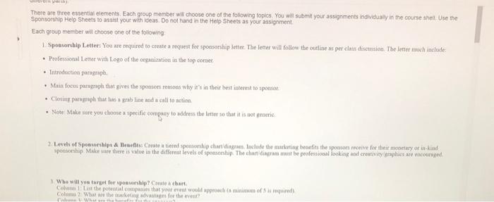 i just need information regarding three elements