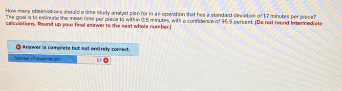 How many observations should a time study analyst