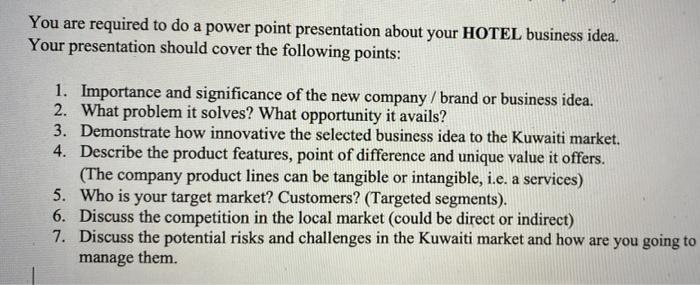 Just answer the questions with bullet points