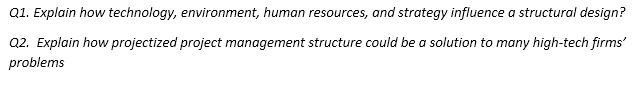 Q1. Explain how technology, environment, human