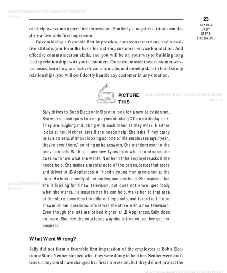 This week you were tasked with reading Baby Steps