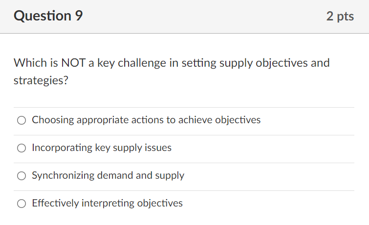 Question 9 2 pts Which is NOT a key challenge in
