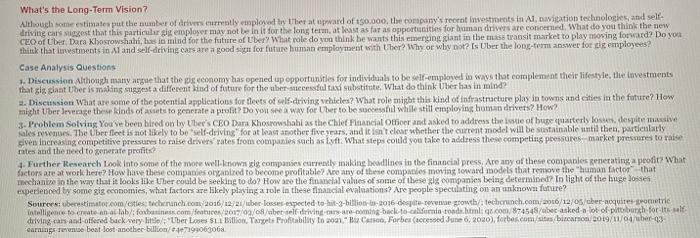 Please write the case study of this. Case 8 Uber