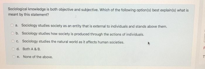 Sociology Sociological knowledge is both