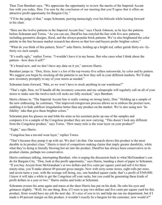 Read and answer the following questions Chuck