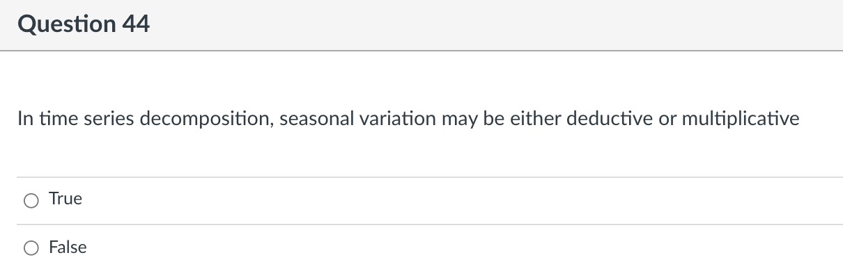 Question 39 This forecasting method has a data