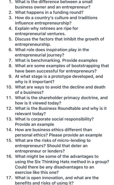 1. What is the difference between a small