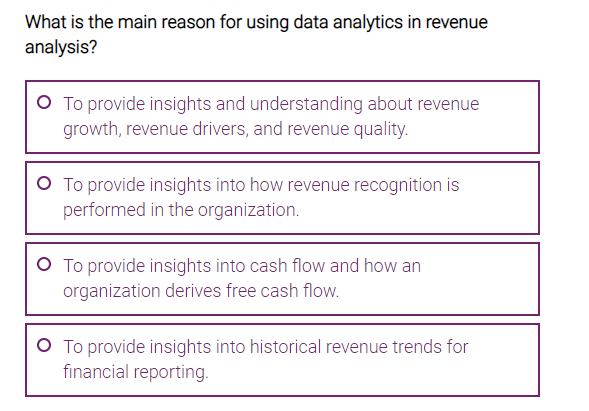 What is the main reason for using data analytics