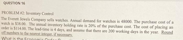 Question Completion QUESTION 23 Refer to PROBLEM
