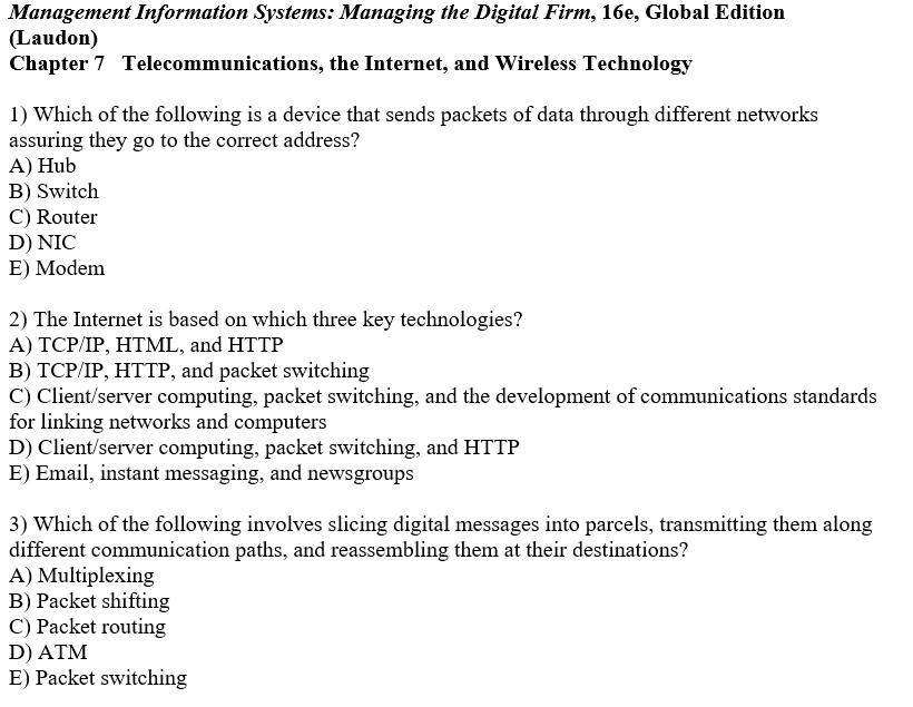 Management Information Systems: Managing the