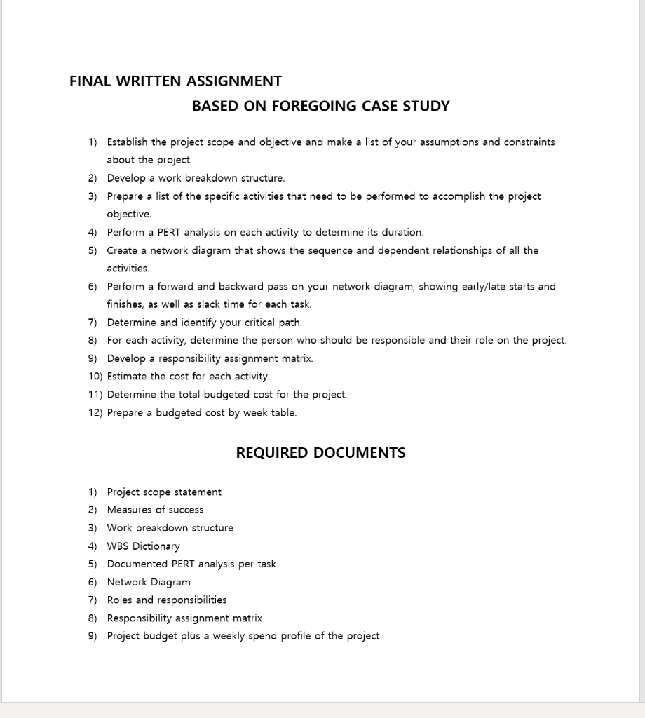 CASE STUDYGroup Assignment & Presentation A