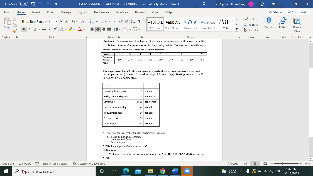 AutoSave 0 20 CH C4 ASSIGNMENT 3 -AGGREGATE