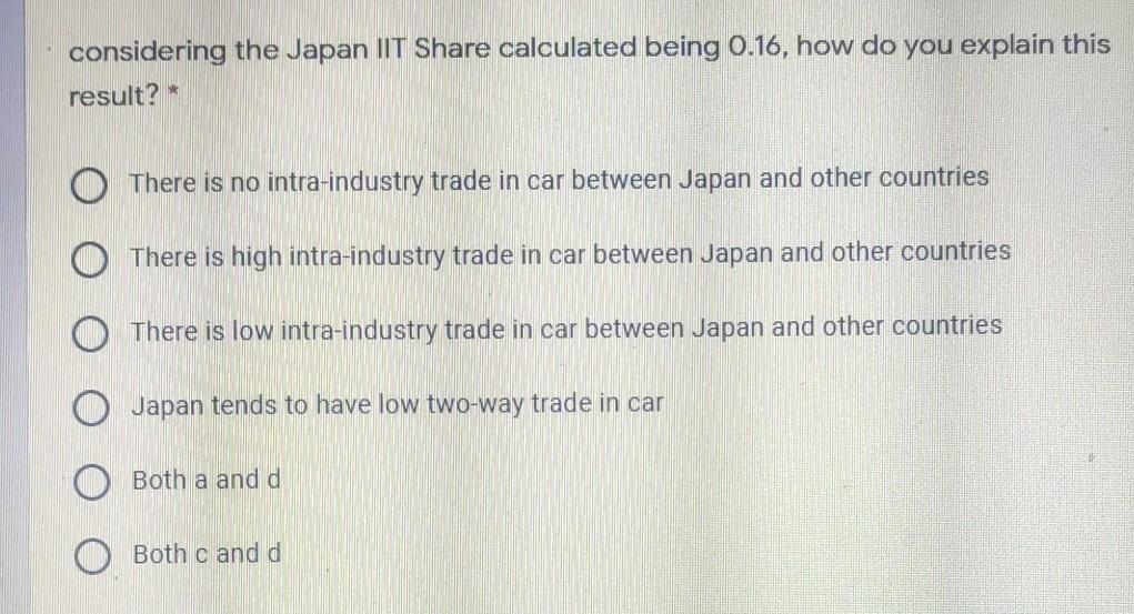 3rd considering the Japan IIT Share calculated