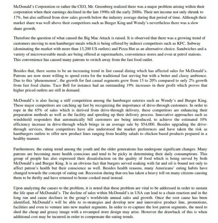 What are McDonald's future with its current