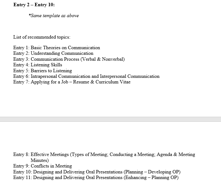 please write proper way on e-portfolio template u