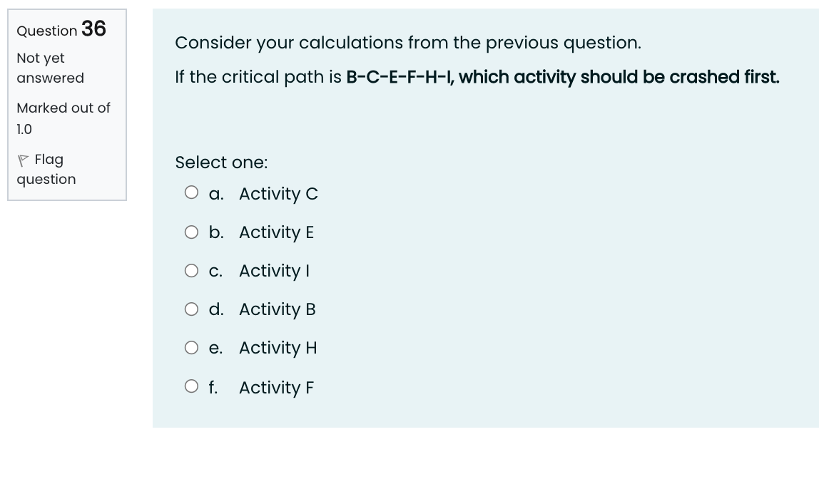 Question 34 Given the above table of Software
