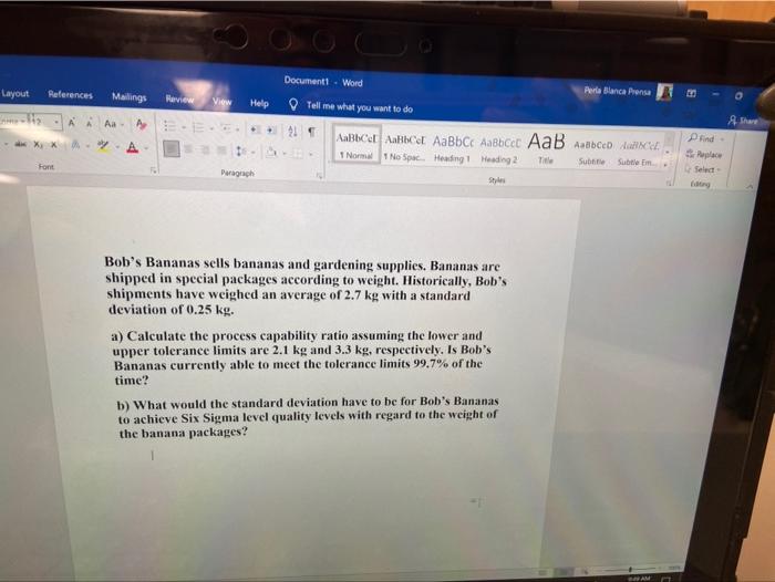 . o oc Layout References Mailings Review VW Help