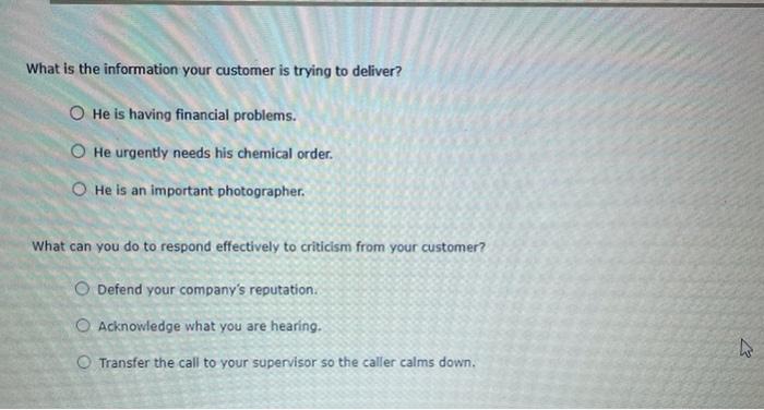 Read the scenario, and answer the questions. You