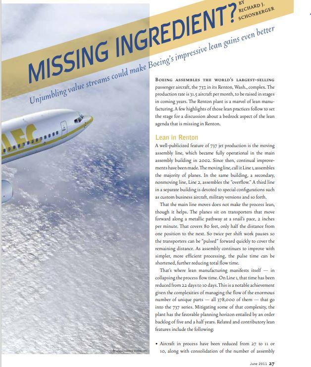 Q1) Read the article The missing ingredient? by