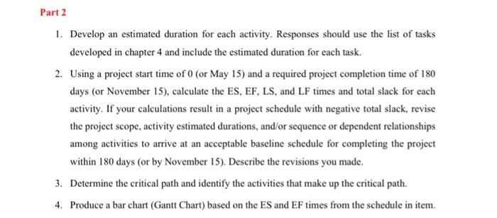 write in 800 words Part 2 I. Develop an estimated