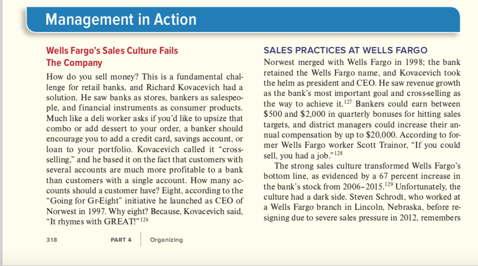 \ ONE QUESTION ONLY: Using the competing values