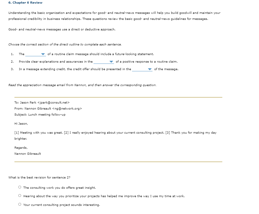 6. Chapter 6 Review Understanding the basic