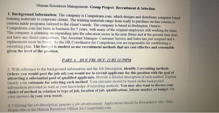 Can you please tell one or two recruiting methods