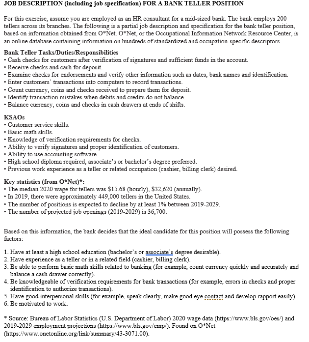 Introduction to Employee Selection Many people