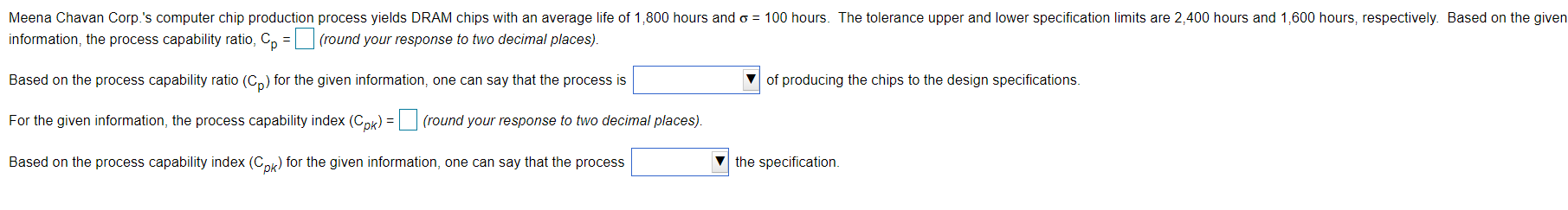 first drop down - one can say that the process is