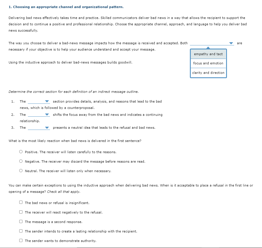 1. Choosing an appropriate channel and
