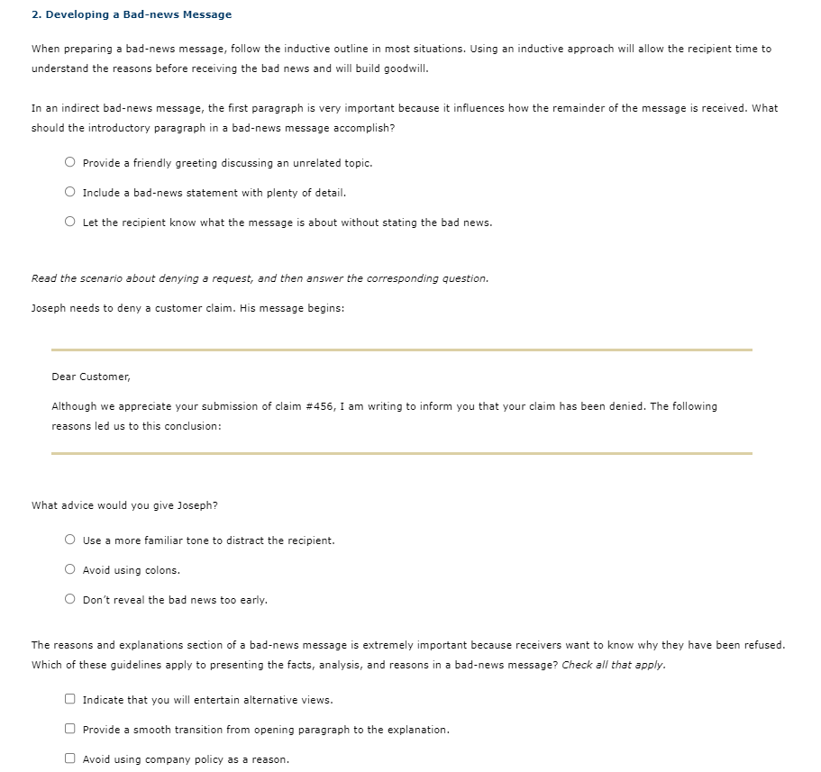 1. Choosing an appropriate channel and