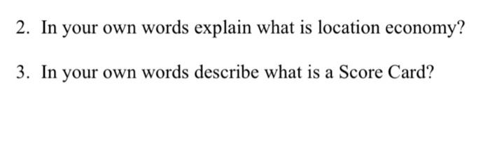 please answer both the questions asap 2. In your