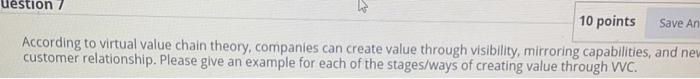 uestion 7 10 points Save An According to virtual