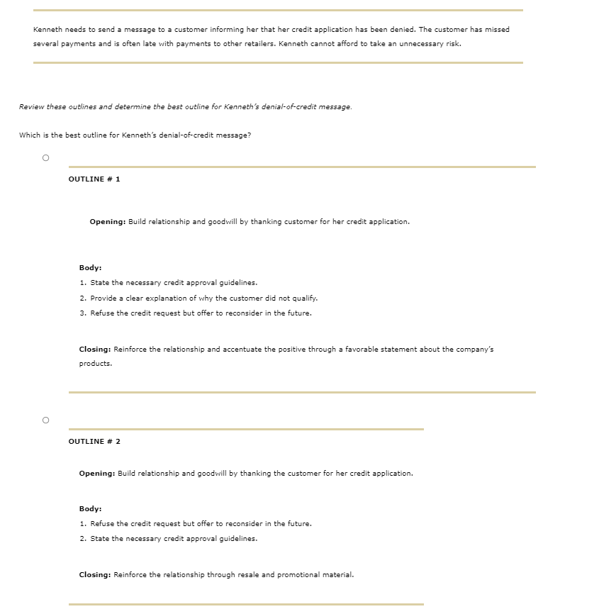 7. Chapter Review Delivering bad-news messages is