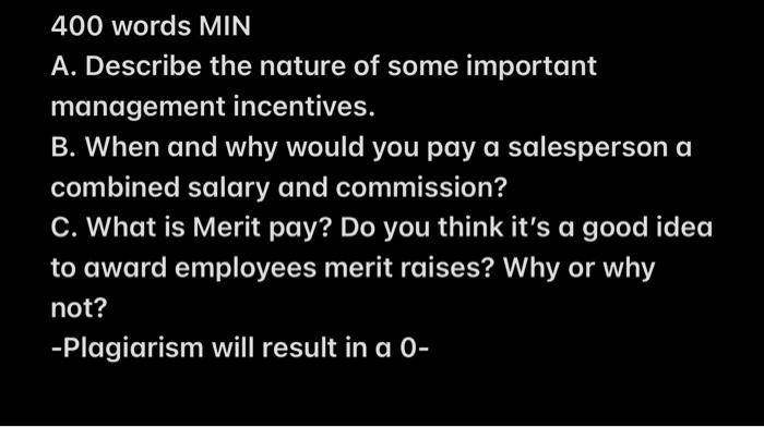 400 words MIN A. Describe the nature of some