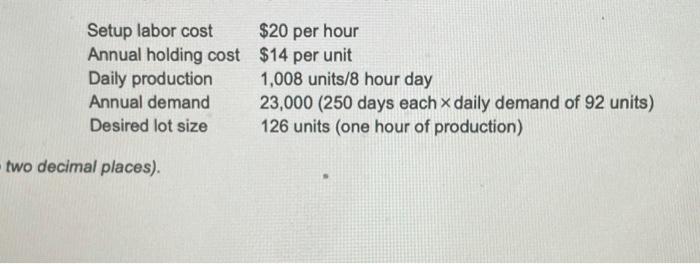 Carol Cagle has a repetitive manufacturing plant