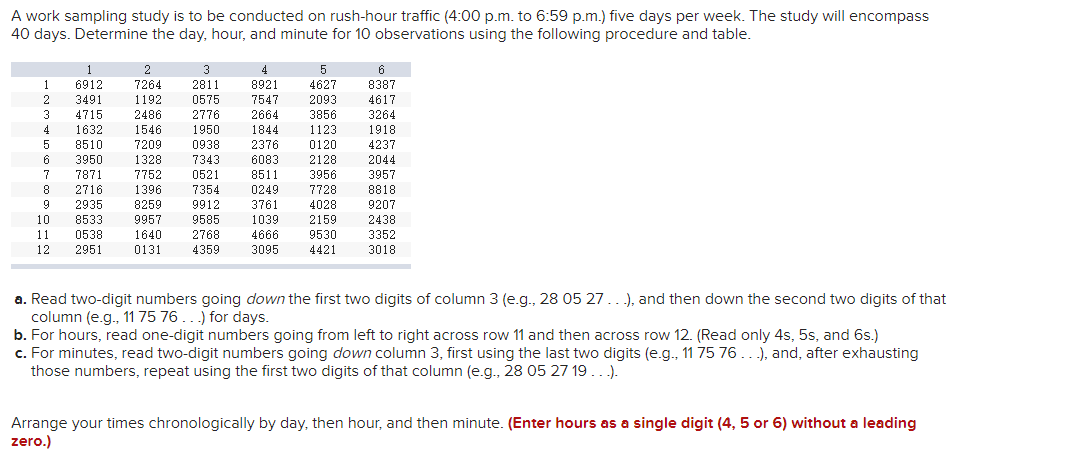 A work sampling study is to be conducted on