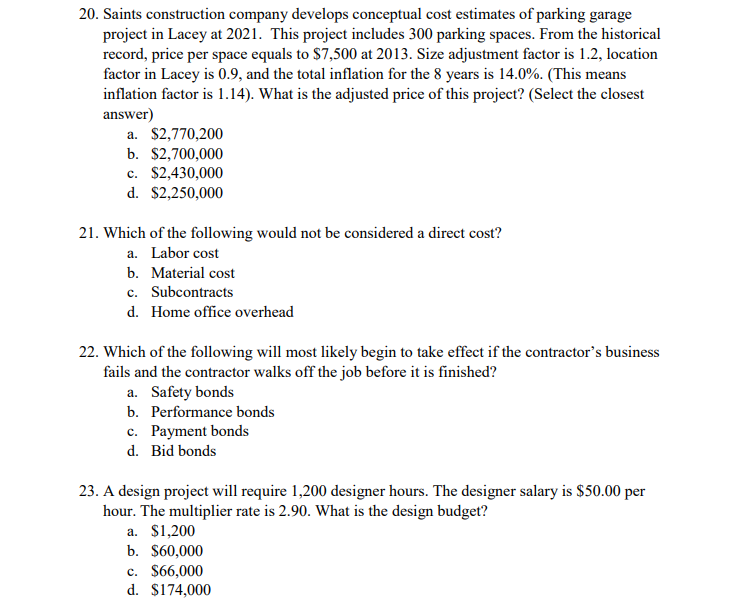 20. Saints construction company develops