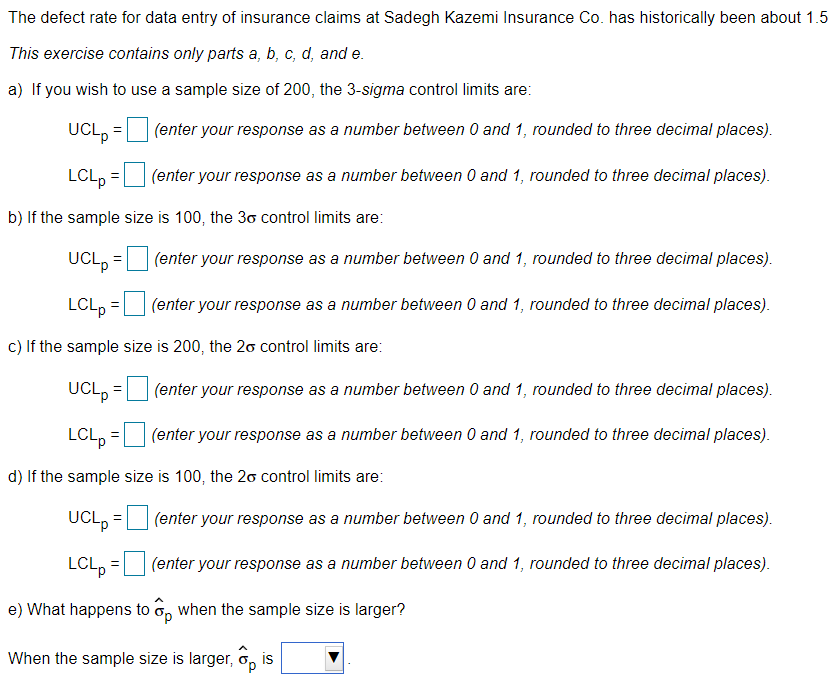 drop down e) is it smaller or larger The defect
