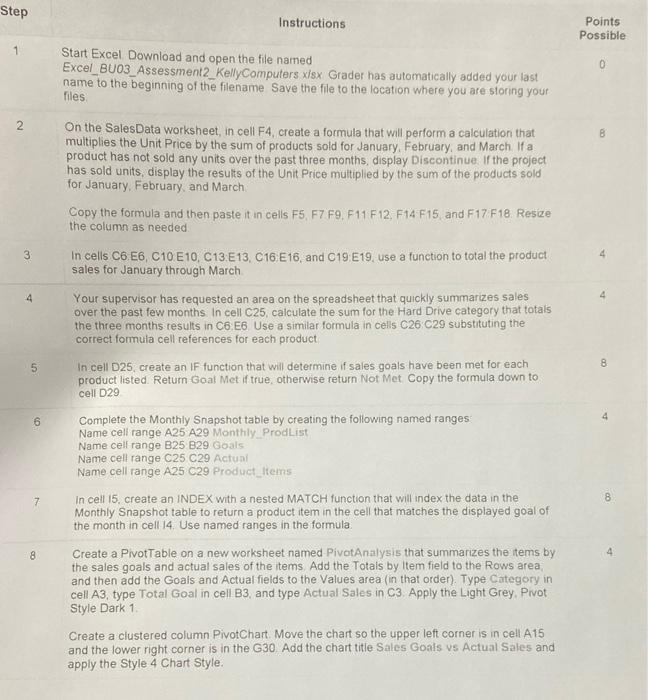 answer instructions 1-8 for a like please and